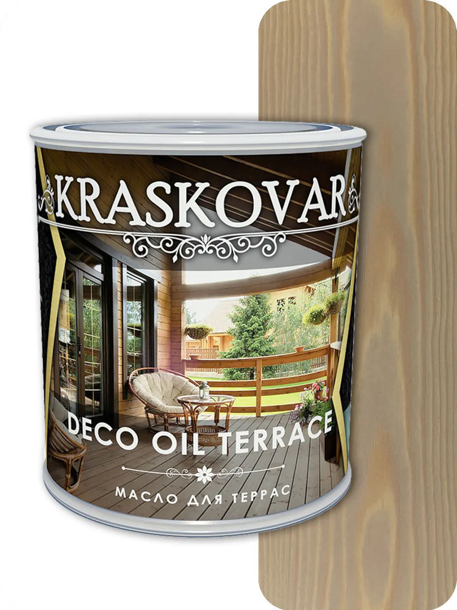 фото Масло для террас kraskovar deco oil terrace крем-брюле 0,75л