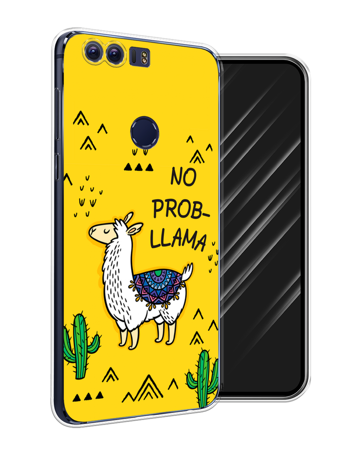 

Чехол Awog на Honor 8 "No probLLama", Разноцветный, 60950-2