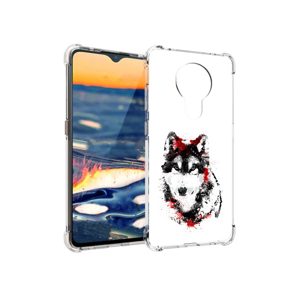 

Чехол MyPads Tocco для Nokia 5.3 кровавый волк (PT227052.106.416), Прозрачный, Tocco