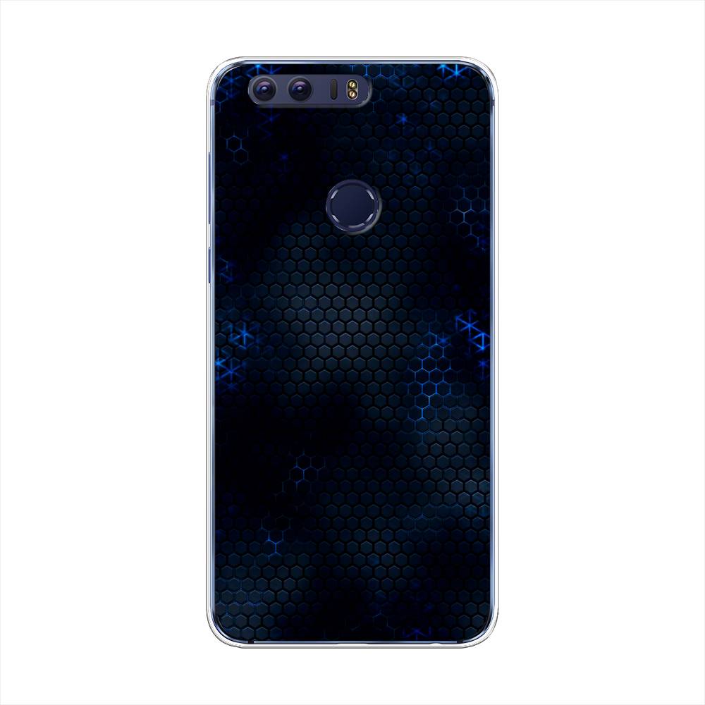 фото Чехол awog "фон соты синие" для honor 8