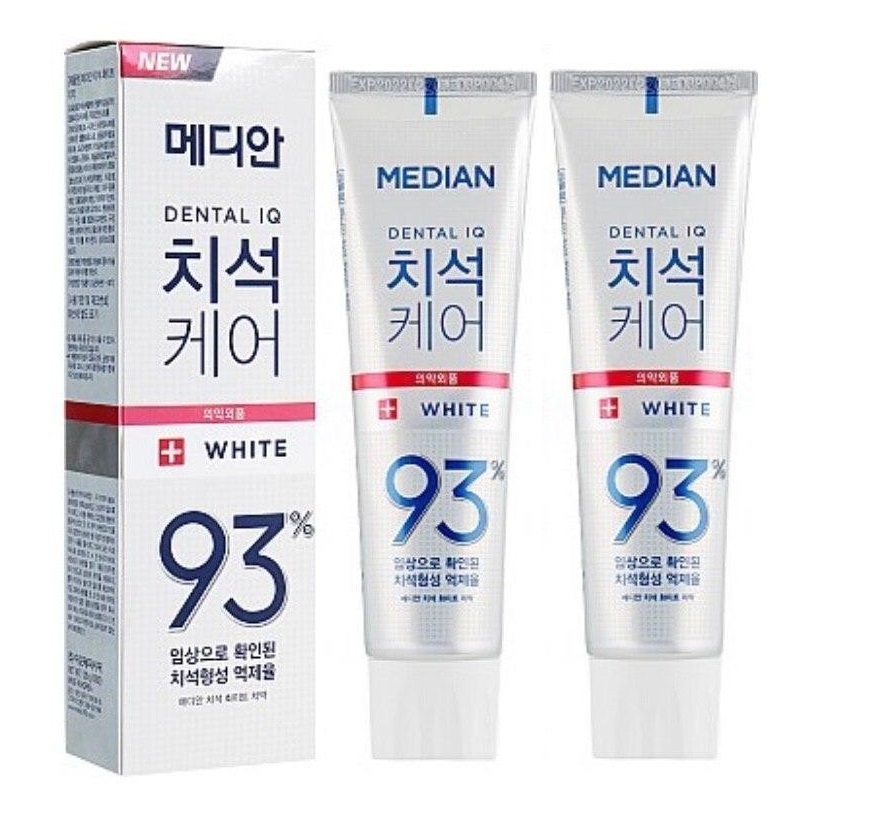 

Набор зубных паст Median Dental IQ 93% White отбеливающие 2 шт