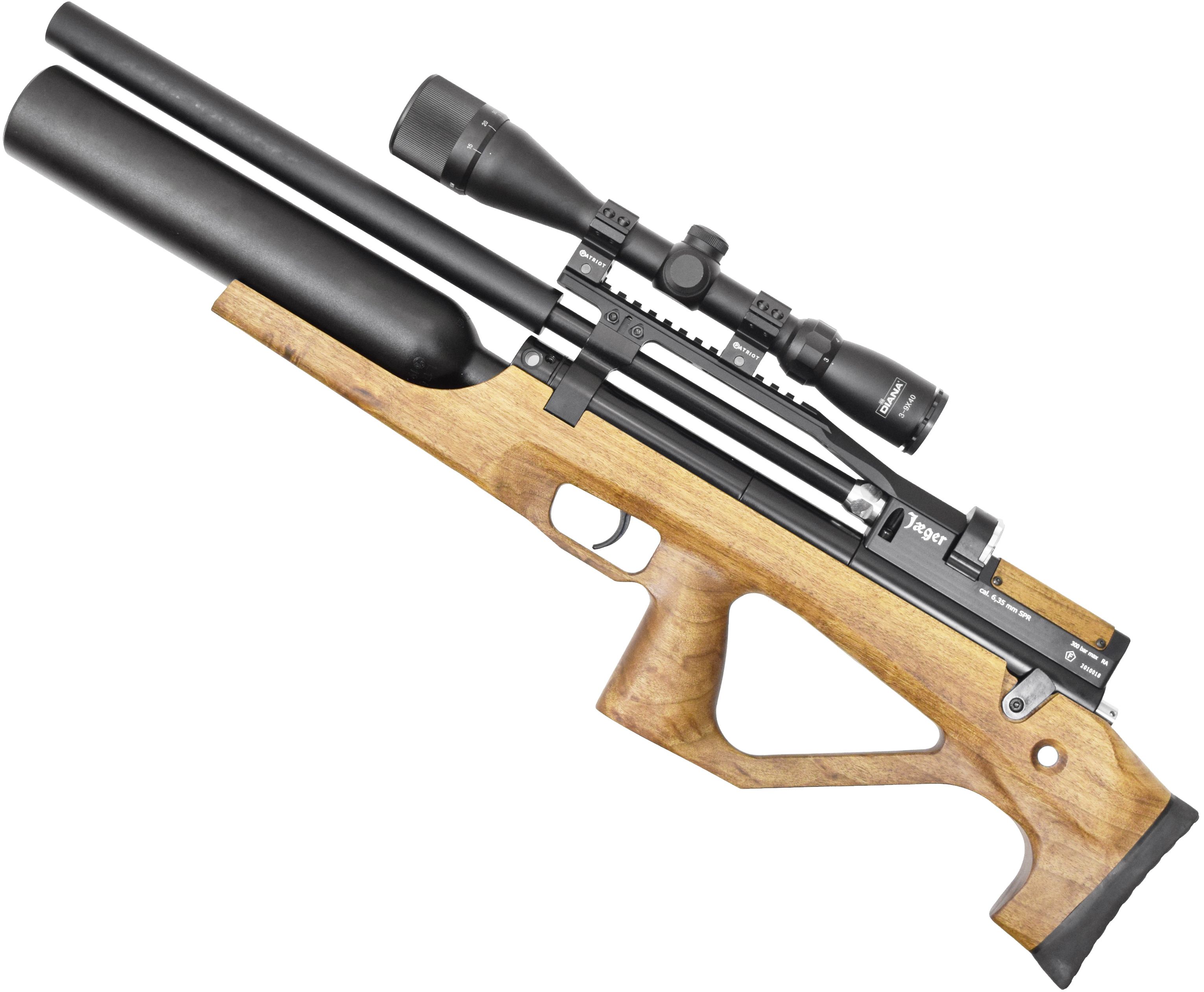 

Пневматическая винтовка Jager SPR BullPup Колба, 470 мм, 6.35 мм, Орех, LW