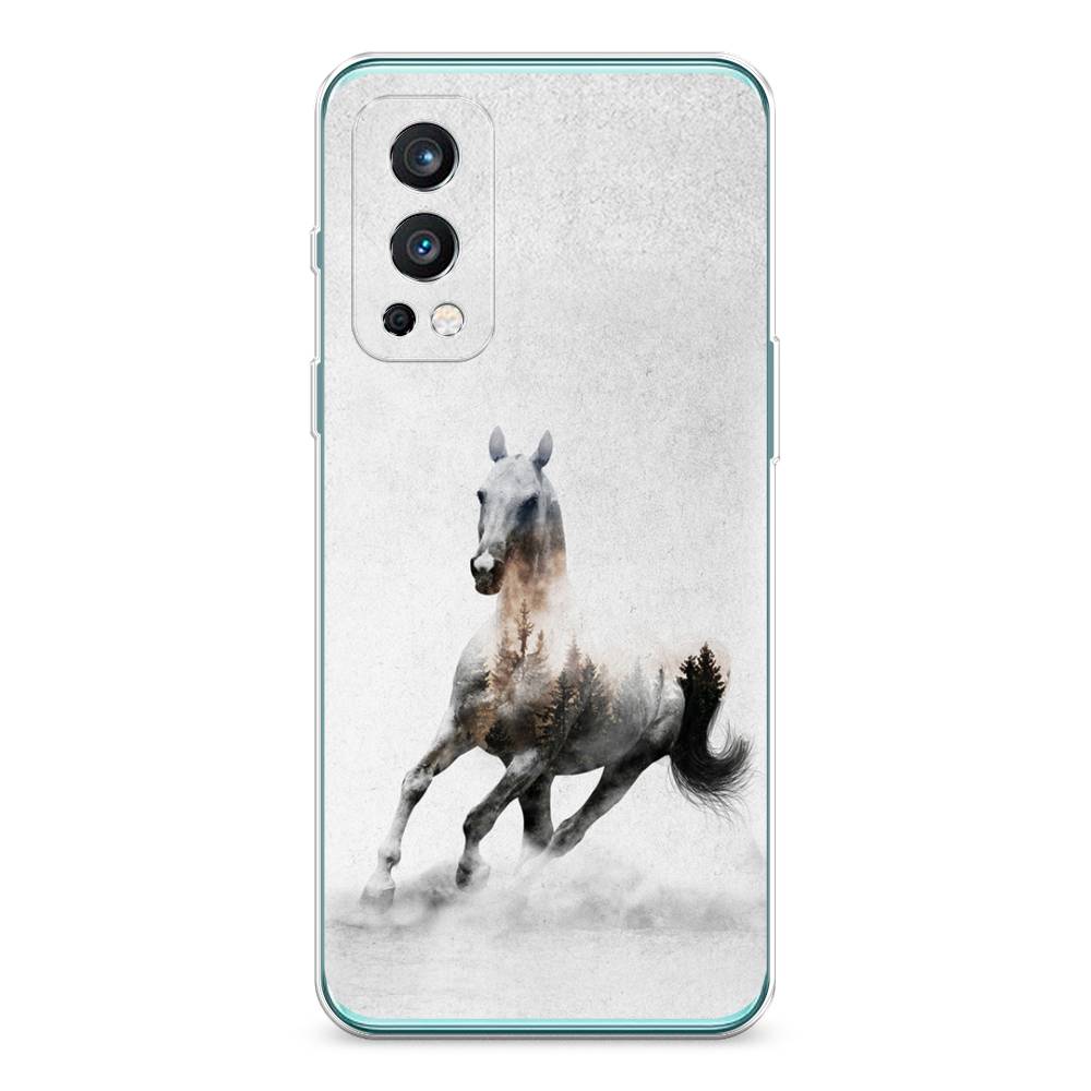 

Чехол Awog на OnePlus Nord 2 / ВанПлас Nord 2 "Лошадь лес", Серый;черный, 151750-2