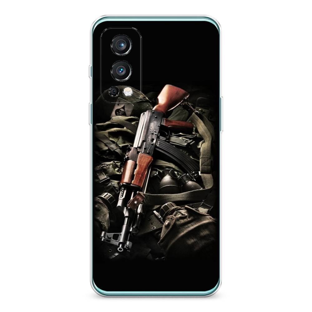 

Чехол Awog на OnePlus Nord 2 / ВанПлас Nord 2 "Автомат", Черный;коричневый;серый, 151750-5