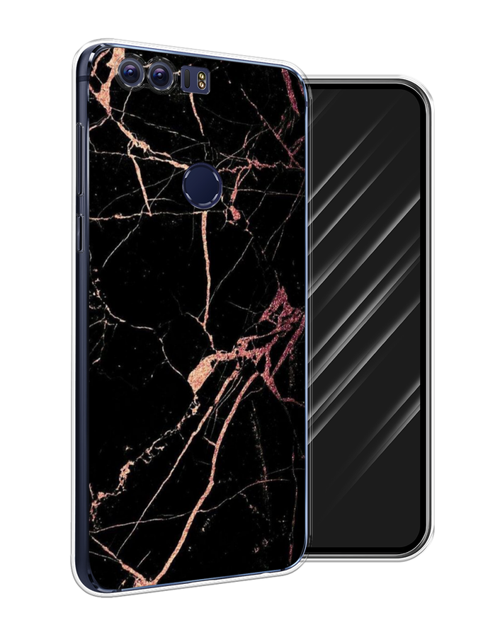 

Чехол Awog на Honor 8 "Мрамор розовое золото", Разноцветный, 60950-3