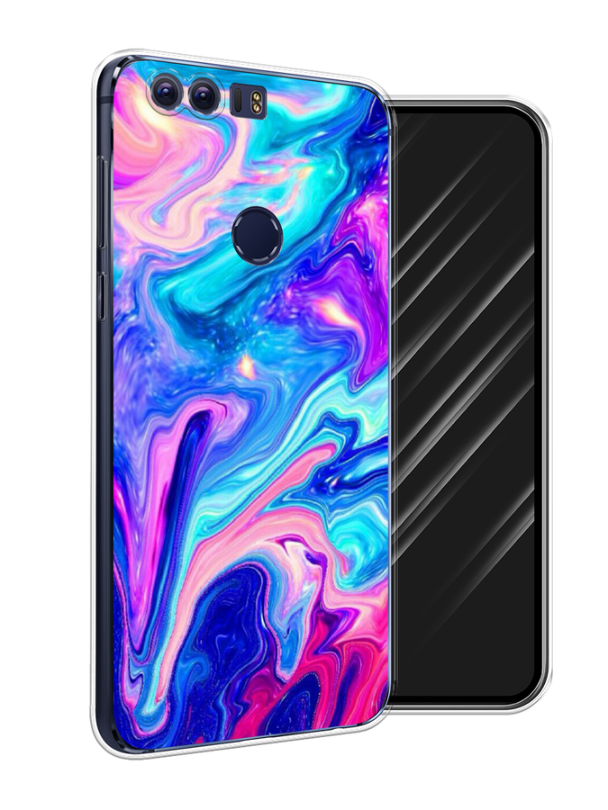 

Чехол Awog на Honor 8 "Потеки краски", Разноцветный, 60950-10