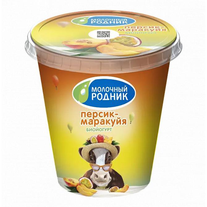 

Йогурт Молочный родник персик-маракуйя 2,5% 300 г