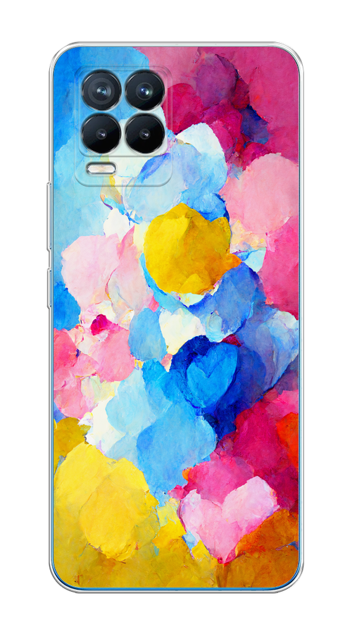 

Чехол на Oppo Realme 8/8 Pro "Яркие пятна", Синий;голубой;желтый;розовый, 255550-1