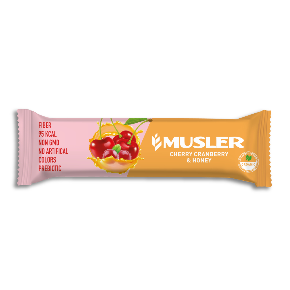 

Батончик-мюсли MUSLER клюква-вишня-мед, 30 г