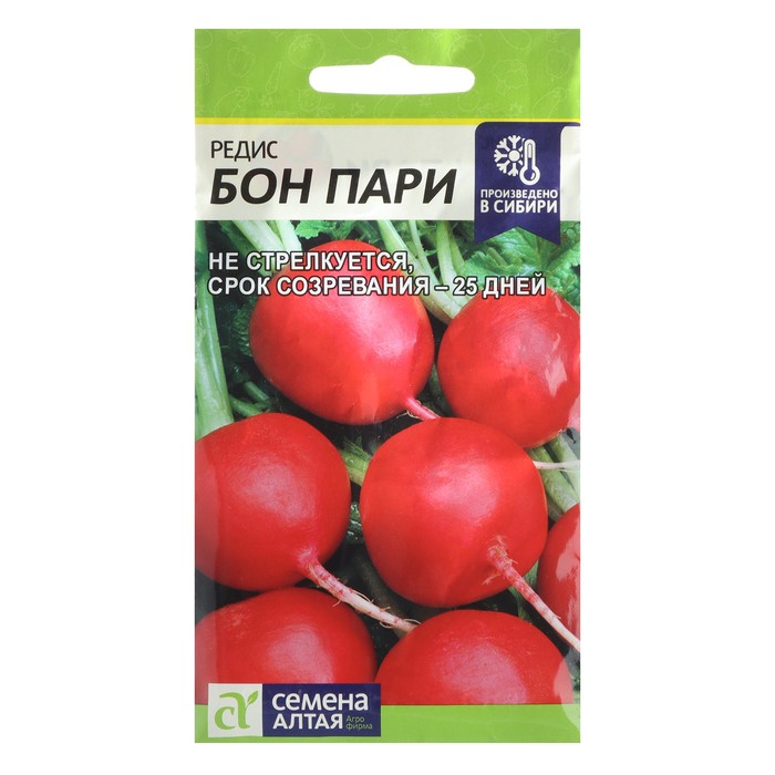

Семена редис Бон пари Семена Алтая 2383954 1 уп.