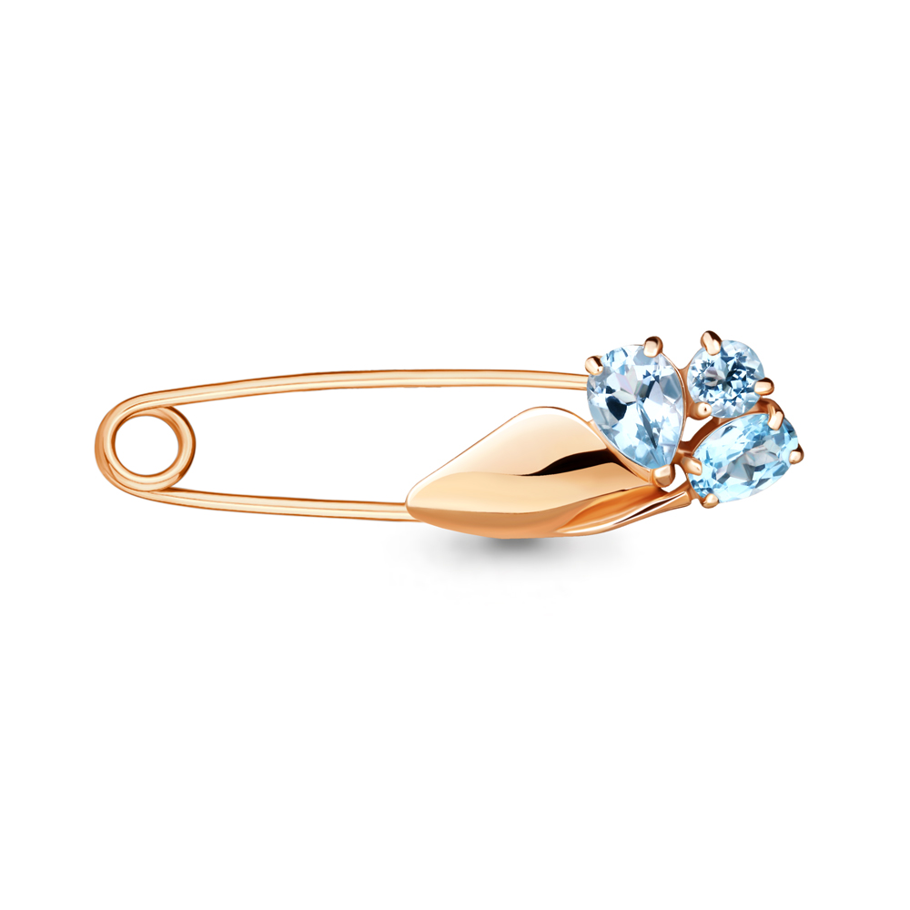 

Брошь из красного золота с топазом Aquamarine 7735802_585_кз, 7735802_585_кз