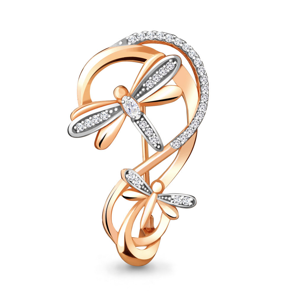 

Брошь из серебра с фианитом Aquamarine 77350А_925_з, 77350А_925_з
