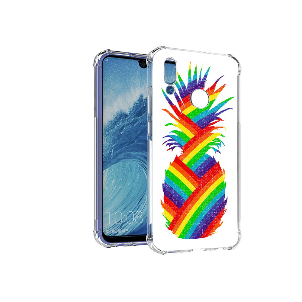 

Чехол MyPads Tocco для Huawei P Smart (2019) радужный ананас, Прозрачный, Tocco