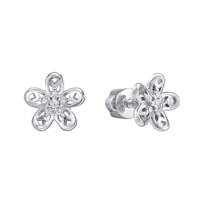 

Серьги из белого золота с бриллиантом Vesna jewelry 42263-251-01-00, 42263-251-01-00