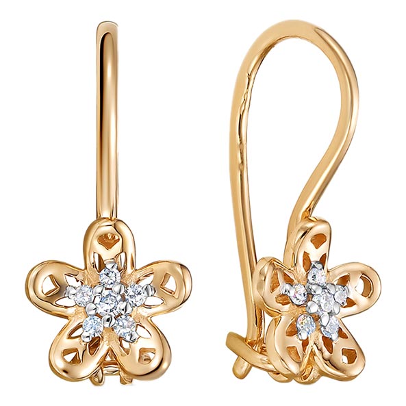 

Серьги из красного золота с бриллиантом Vesna jewelry 22262-151-01-00, 22262-151-01-00