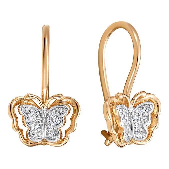 

Серьги из красного золота с бриллиантом Vesna jewelry 22257-151-01-00, 22257-151-01-00