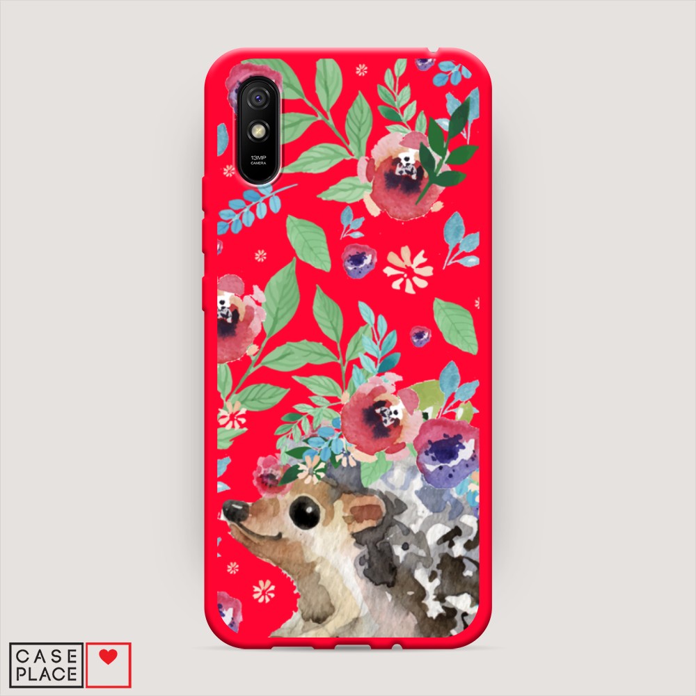 

Чехол Awog на Xiaomi Redmi 9A "Ежик в цветах акварель", Разноцветный, 38953-1