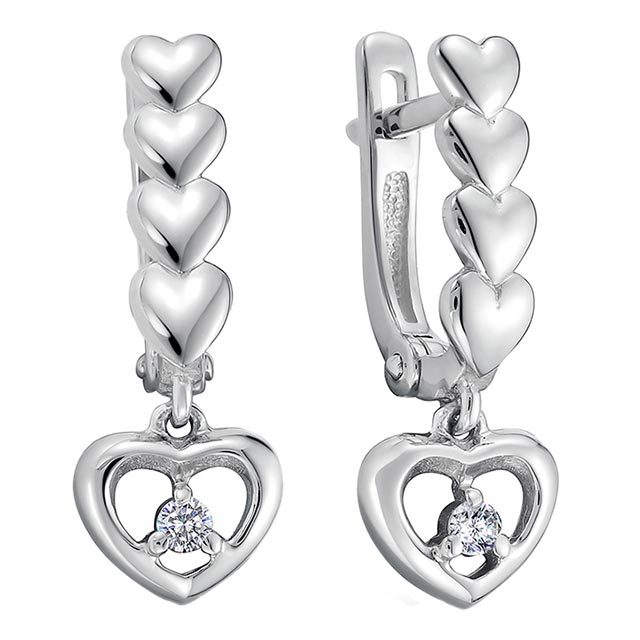 

Серьги из белого золота с бриллиантом Vesna jewelry 22254-251-00-00, 22254-251-00-00