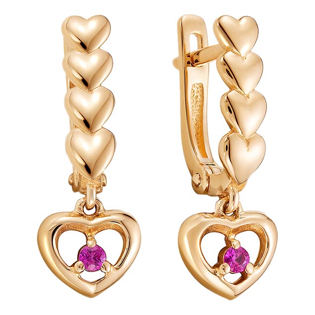 

Серьги из красного золота с рубином Vesna jewelry 22254-150-12-00, 22254-150-12-00