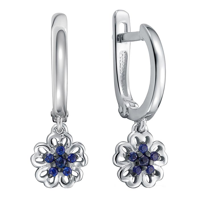

Серьги из белого золота с сапфиром Vesna jewelry 22253-256-10-00, 22253-256-10-00