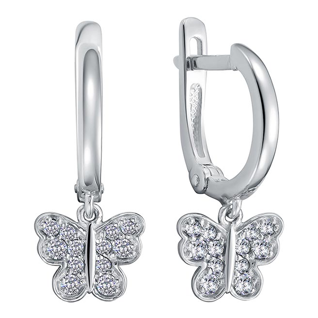 

Серьги из белого золота с бриллиантом Vesna jewelry 22252-251-01-00, 22252-251-01-00