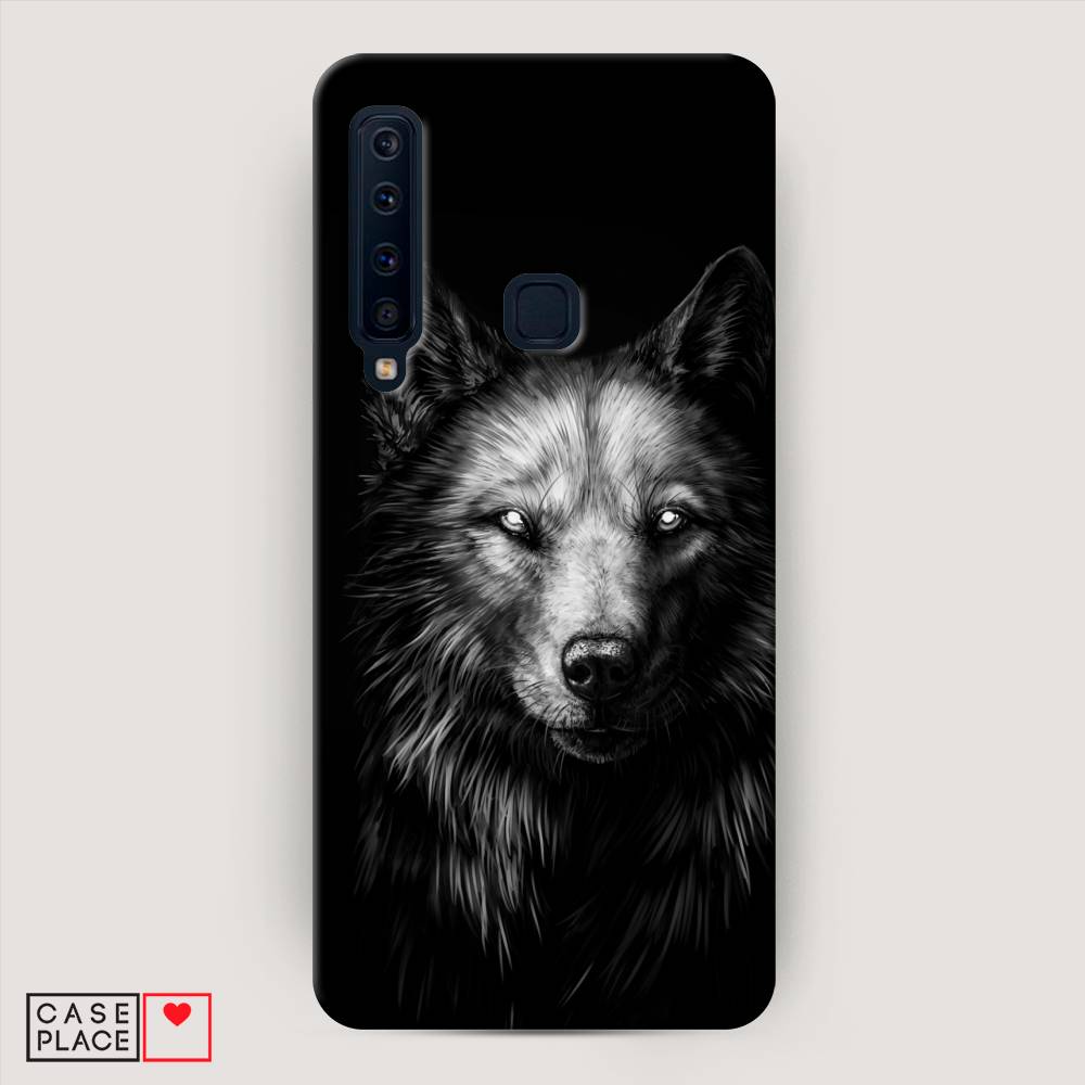 фото Чехол awog "волк черно белый" для samsung galaxy a9 2018