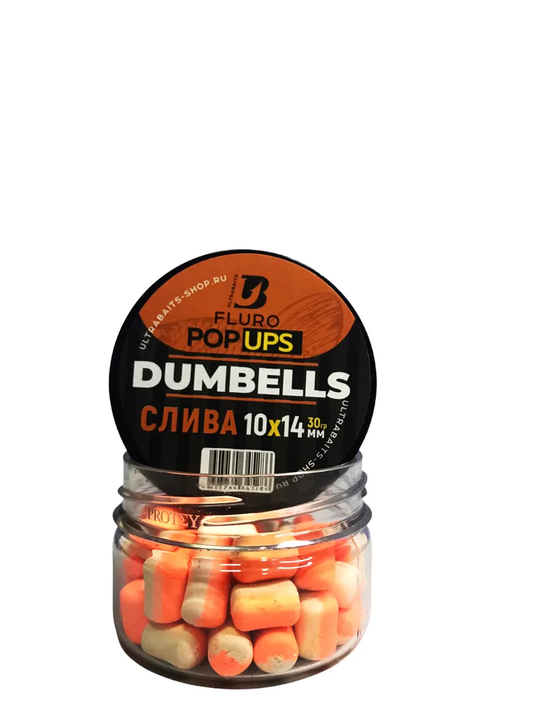 

Дамбелсы ULTRABAITS плавающие Fluoro Pop UP Слива 10x14 мм, 00-00022986