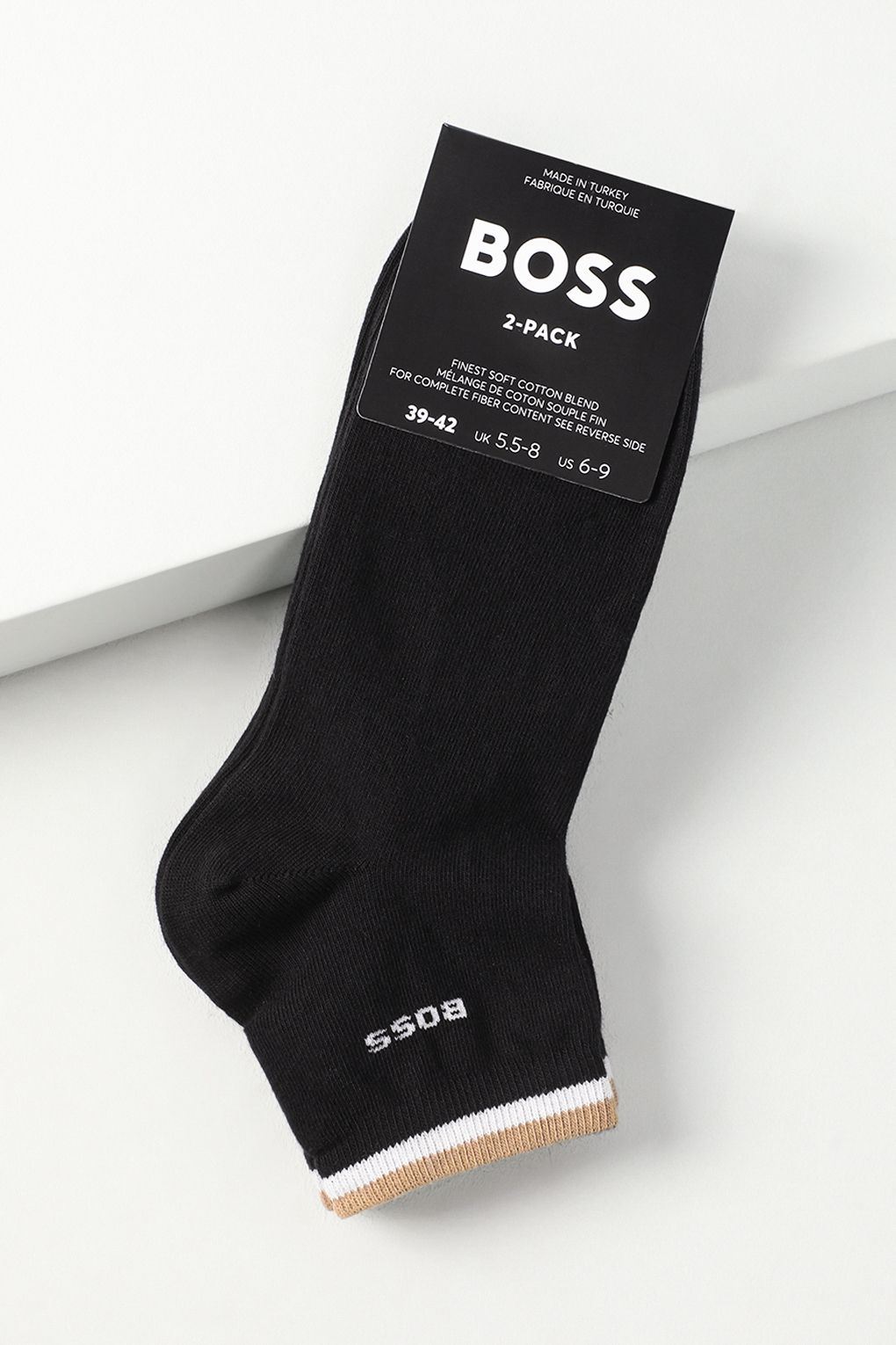 Комплект носков мужских Boss 50491195 черных 43-46 2 пары 2190₽