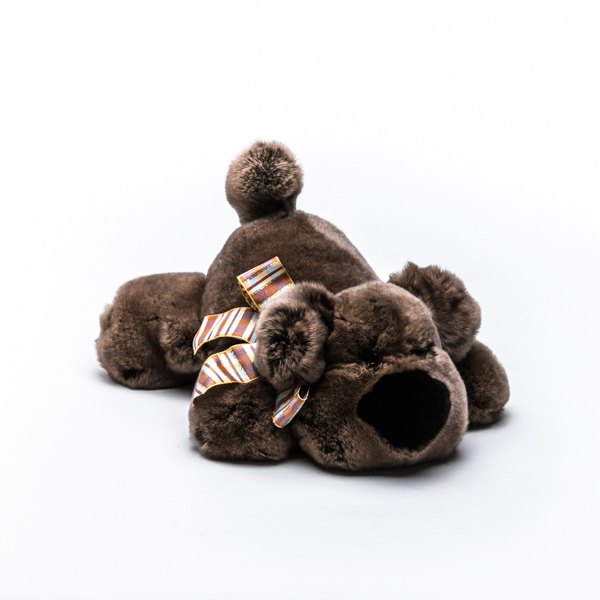 

Игрушка из натурального меха OnlyFur Собака Шанель большая коричневая, Коричневый