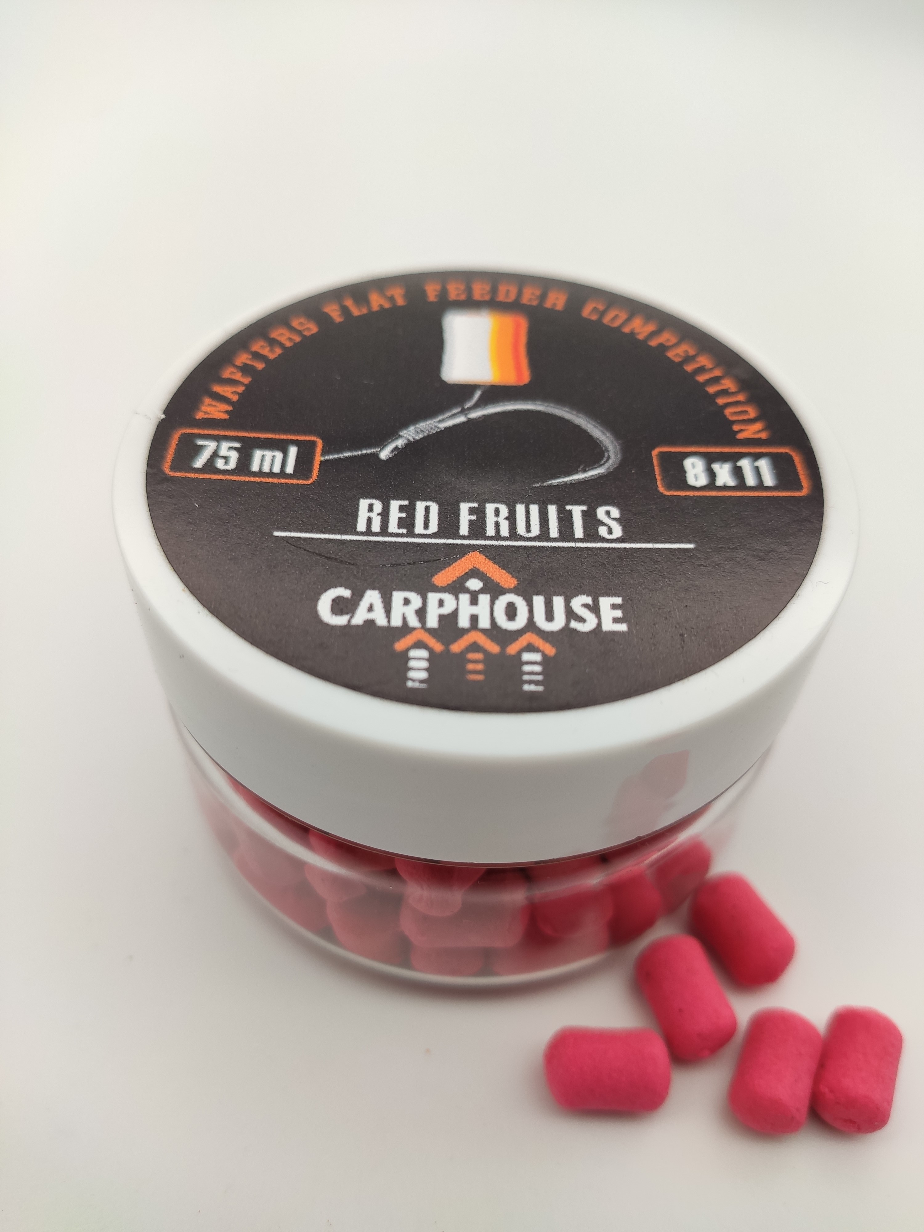 

Бойлы Carphause Dumbells "Red Fruits" банка 75 мл. 8 x11 мл Flat Feeder, 00-00023140