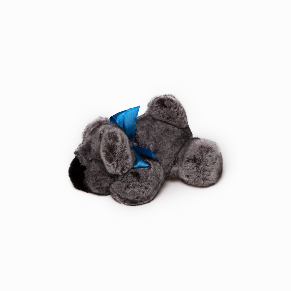 

Игрушка из натурального меха OnlyFur Собака Шанель, маленькая, серая, OFDG110-1, Серый