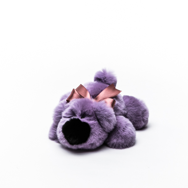 

Игрушка из натурального меха OnlyFur Собака Шанель, маленькая, сирень, OFDG110-2