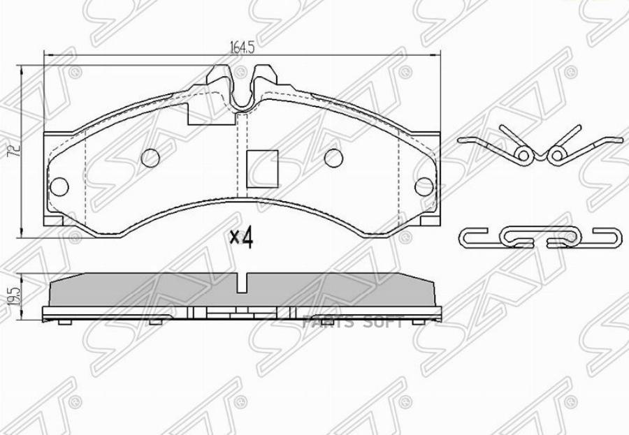 

Колодки тормозные перед/зад MERCEDES SPRINTER 901/902/903/904/906/909 SAT