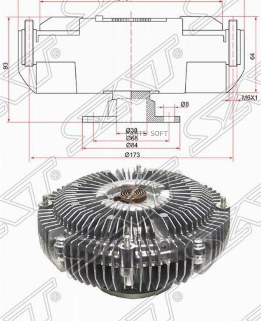 

SAT Вискомуфта TOYOTA LAND CRUISER/TUNDRA09- /SEQUOIA 07-/LEXUS LX570 07-