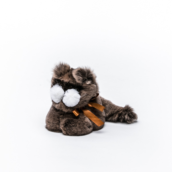 

Игрушка из натурального меха OnlyFur Котёнок Шустрик маленький коричневый