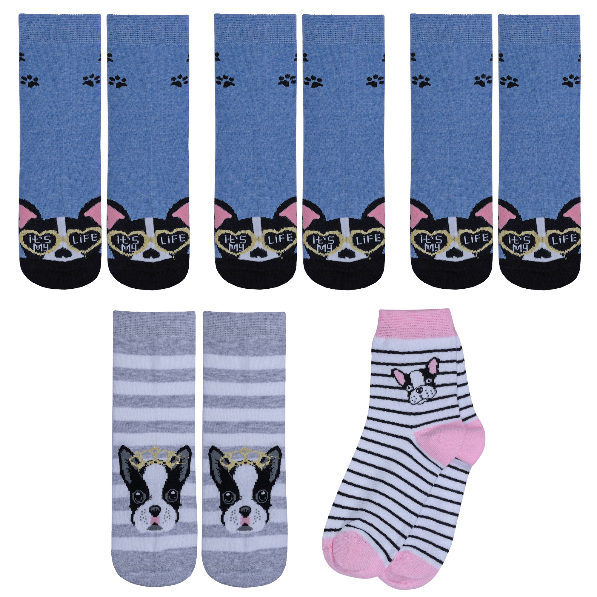 

Носки детские Rusocks 5-Д3-13156, синий; серый; белый, 12-14, 5-Д3-13156