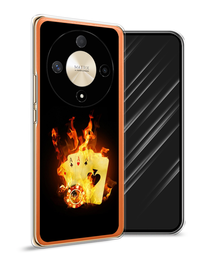 

Чехол Awog на Honor X9B "Горящие карты", Черный;оранжевый, 6122550-1