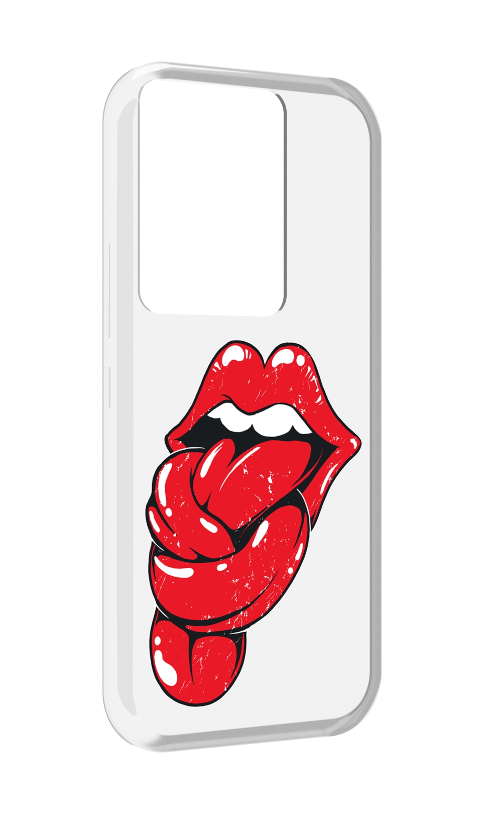 

Чехол MyPads яркие губы с языком для Itel Vision 3 Plus / Itel P38 Pro, Прозрачный, Tocco