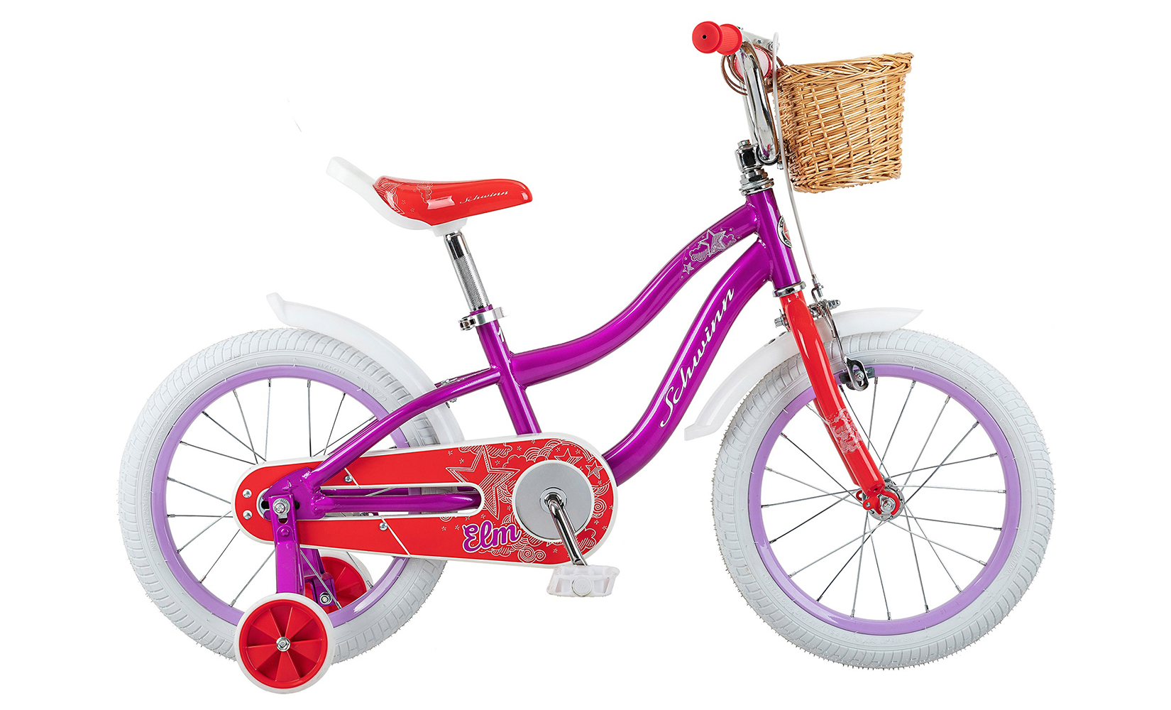 фото Детский велосипед schwinn elm 16 + корзина (2021) (one size) s0615_purple