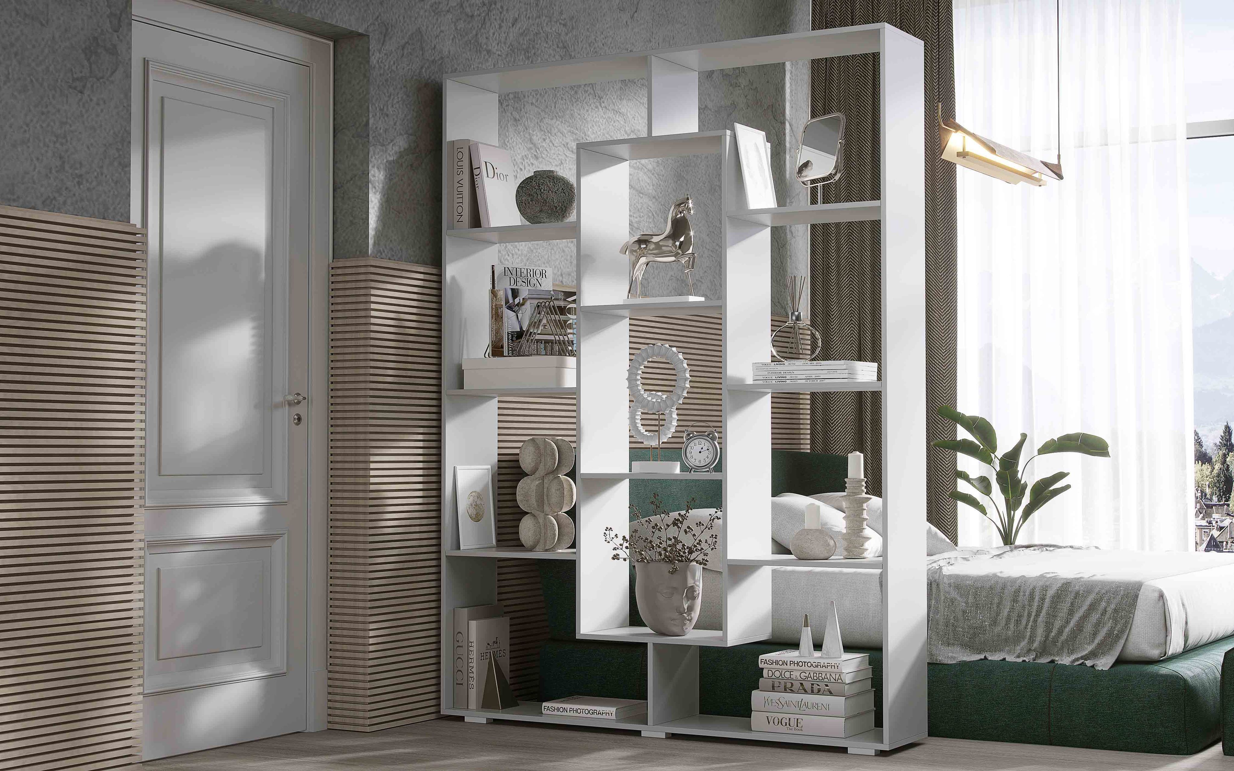 

Перегородка Кристи 150x30x203 см белая, Белый