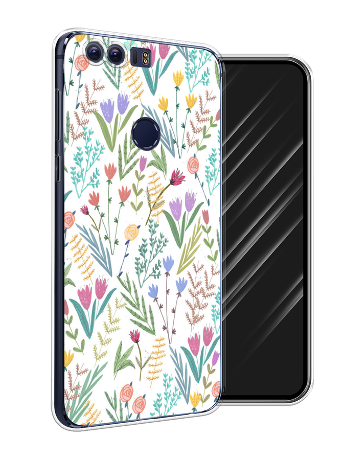 

Чехол Awog на Honor 8 "Полевые цветы рисунок", Разноцветный, 60950-8