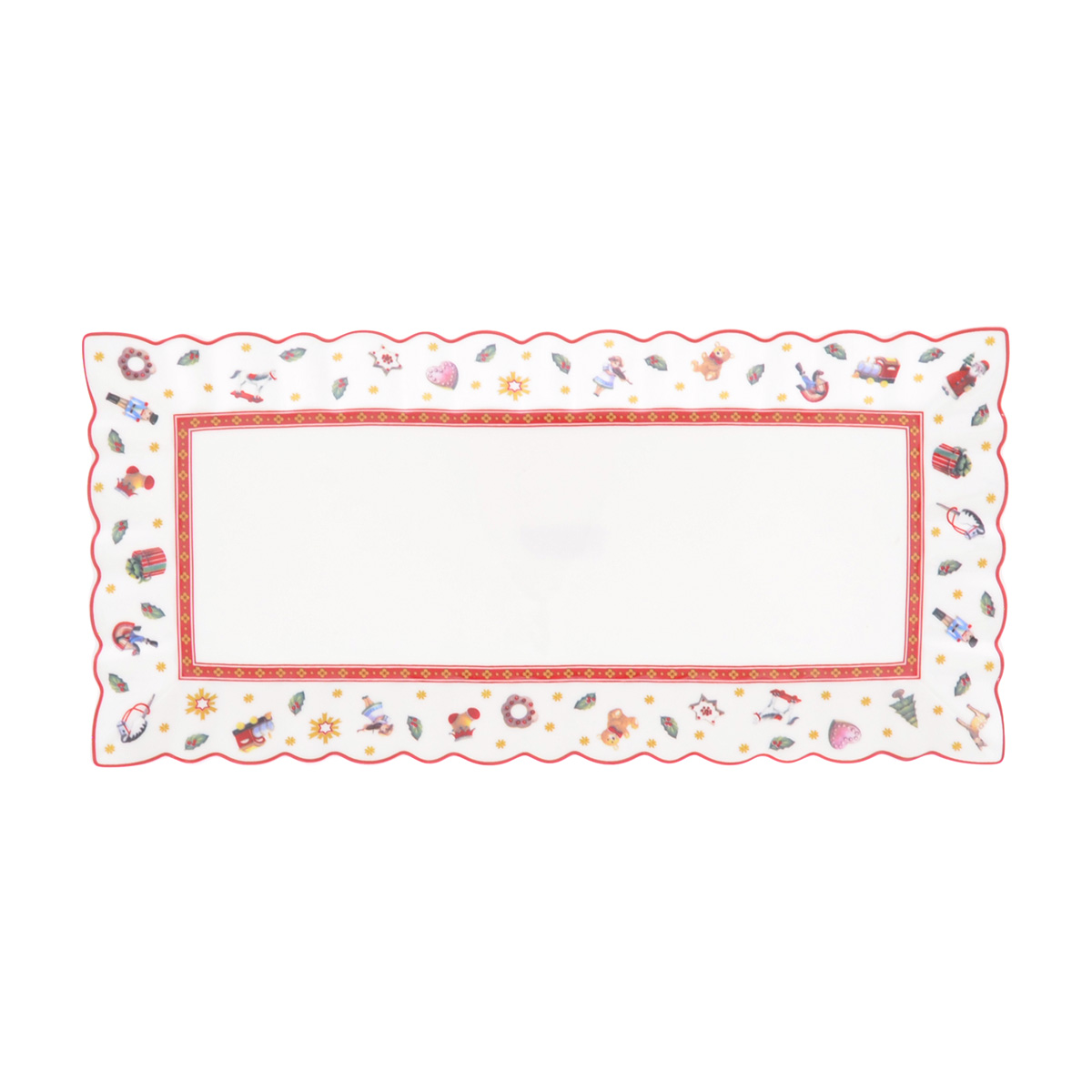 

Блюдо сервировочное прямоугольное Repast Toys red 29*14 см