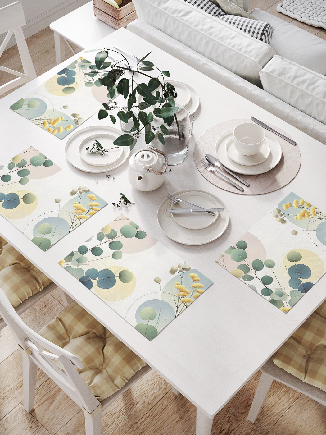 

Плейсмат JoyArty Ветки эвкалипта 32x46 см, np_429329, Бежевый