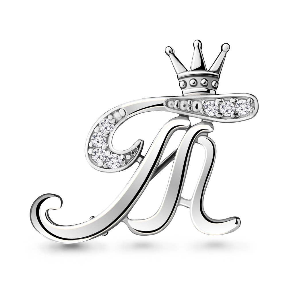 

Брошь из серебра с фианитом Aquamarine 77339А_925_р, 77339А_925_р