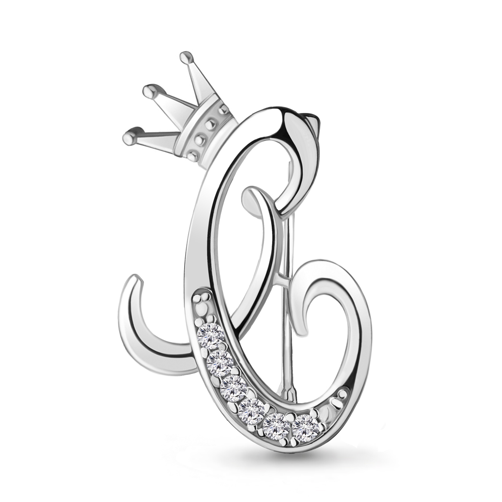 

Брошь из серебра с фианитом Aquamarine 77338А_925_р, 77338А_925_р