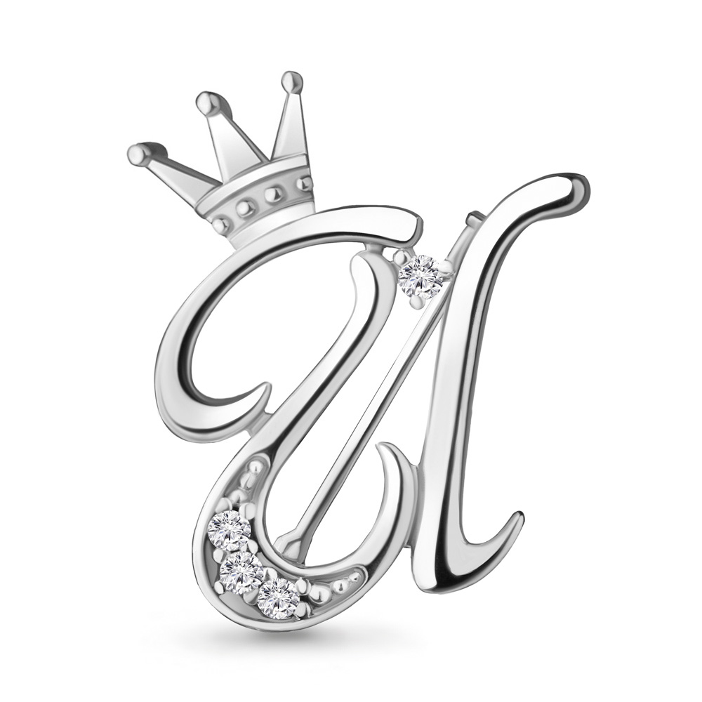 

Брошь из серебра с фианитом Aquamarine 77333А_925_р, 77333А_925_р