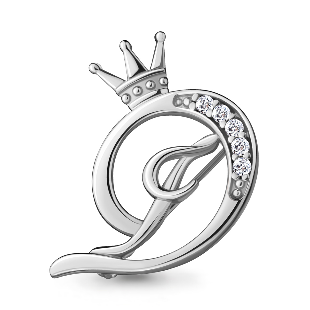 

Брошь из серебра с фианитом Aquamarine 77331А_925_р, 77331А_925_р
