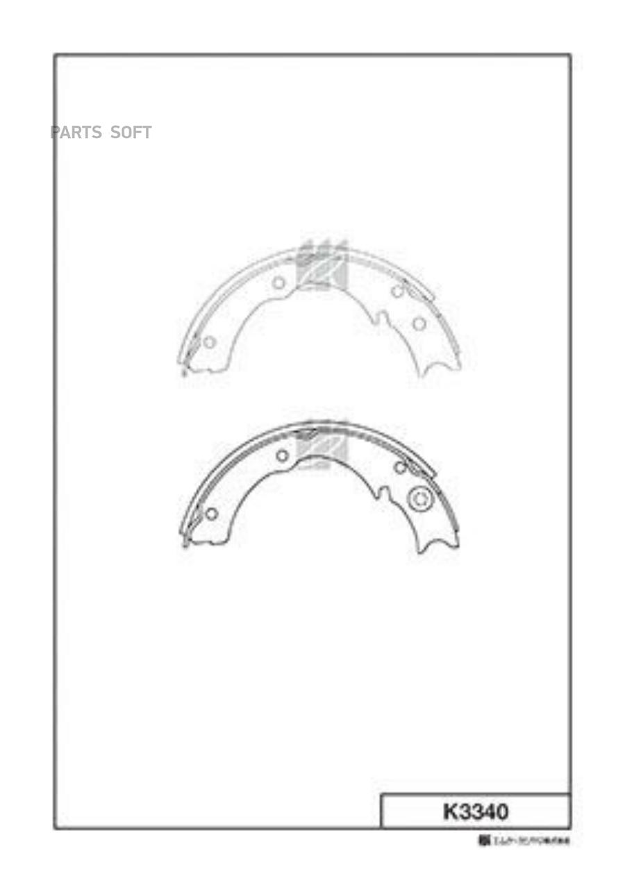 

Тормозные колодки Kashiyama барабанные стояночного тормоза K3340
