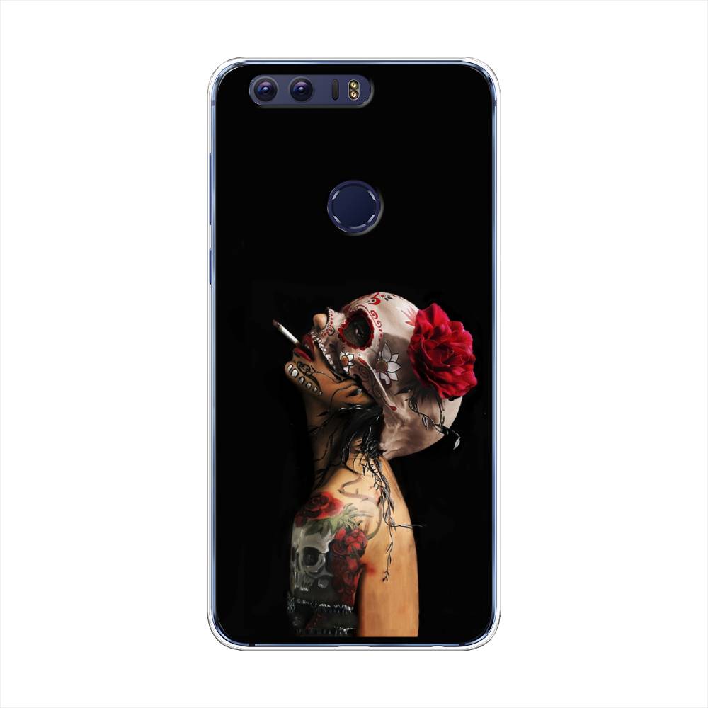 

Чехол Awog на Honor 8 "Девушка с черепом", Разноцветный, 60950-9