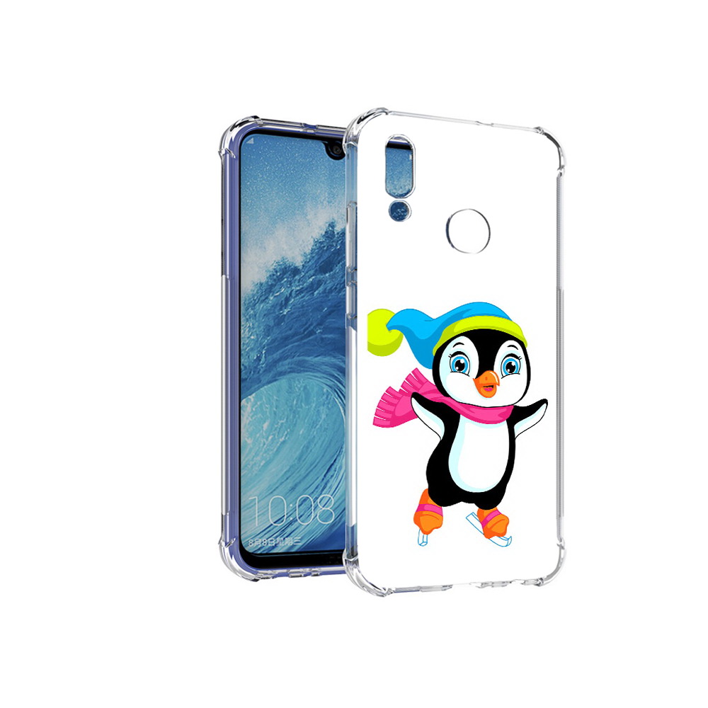 

Чехол MyPads Tocco для Huawei P Smart (2019) пингвин на коньках, Прозрачный, Tocco